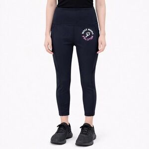 Peloton Black High Rise Cropped Leggings Size XS Logo Activewear